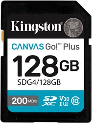 Kingston Technology Canvas Go! Plus 128GB SDXC Canvas Go Plus Gen4 200MB/s C10 UHS-I U3 V30