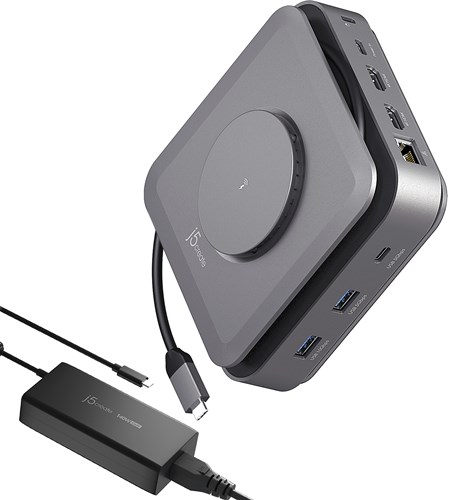 j5create JCD3199P-EN laptop dock & poortreplicator Bedraad USB 3.2 Gen 2 (3.1 Gen 2) Type-C Grijs