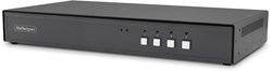 StarTech.com Secure 4-Port KVM Switch, DisplayPort, 4K 30Hz, NIAP 4.0 Gecertificeerde Desktop KVM, Metalen Behuizing, CAC Poort, Made in USA