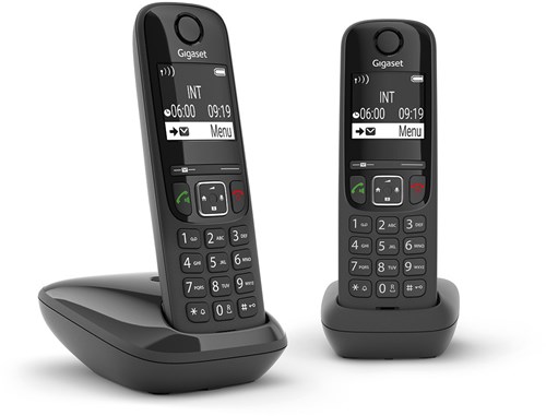 Gigaset AS690 Duo Analoge-/DECT-telefoon Nummerherkenning Zwart-2