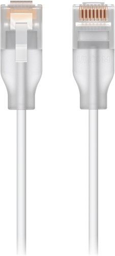 Ubiquiti UACC-Cable-Patch-EL-3M-W netwerkkabel Doorschijnend, Wit Cat6