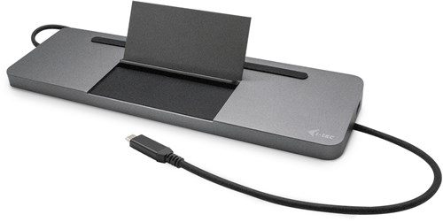 i-tec Metal SB-C Ergonomic 4K 3x Display Docking Station with Power Delivery 85 W + Universal Charger 100 W-2