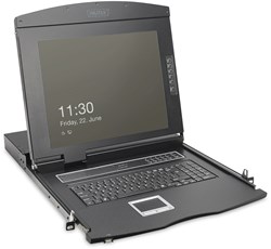 Digitus DS-72221-3TR rack console 48,3 cm (19") 1920 x 1080 Pixels Zwart 1U