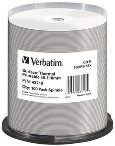 Verbatim CD-R Thermal Printable No ID Brand 700 MB 52x 100 stuk(s)-2